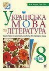 Українська мова та література : Самостійні контрольні роботи для перевірки знань : 8 клас